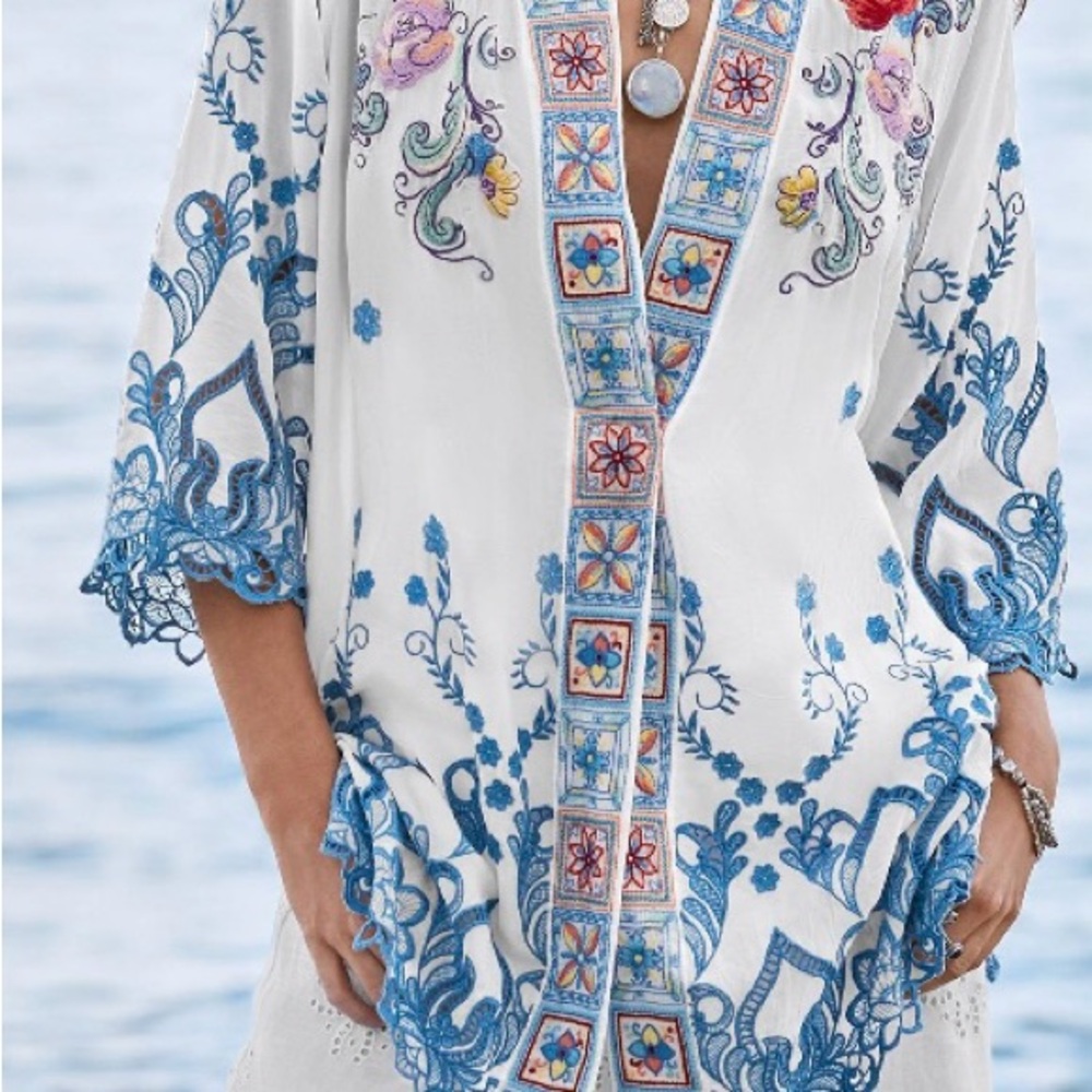 Johnny Was kimono 2025 summer worn once